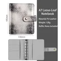 A7 size PU leather budget binder cover with holographic silver puzzle pattern and 6-ring binder - Single Cover (No Insert) / Gray