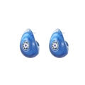 Pendientes de resina azul en forma de gota con motivo de estrella plateada y gema azul - Blanco Azul