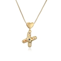 18K gold plated necklace featuring a colorful zircon inlaid letter X pendant - Letter X