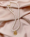 Gold Round Abacus Pendant