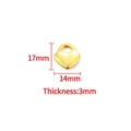 Polished golden stainless steel heart lock pendant for jewelry making 17x14x3mm - Polished Peach Heart Pendant 14x17mm / 18K Gold