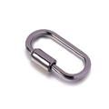 Oval screw clasp jewelry connector in gunmetal finish for DIY necklace and bracelet - Buttons: 4 / Size (mm): 29*17 / Button