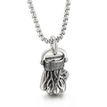 Polished stainless steel fist pendant necklace with box chain for hip hop and rock style - Steel Color Fist Pendant (KP97639)