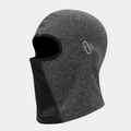 Winter Sturmhaube zum Skifahren und Radfahren mit atmungsaktivem Mesh-Einsatz in Grau - Kurz Grau