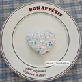 Sparkling sequin heart ornament patch 7.5cm x 6.5cm for Christmas DIY craft decor - Heart-02 (1pc)