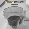 Vaschetta per neonati extra large in plastica grigia trasparente e bacinella 47cm - Extra grande / Grigio Trasparente
