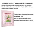 Portable 10ml bubble solution refill bag for outdoor toys with 1:16 dilution ratio - 10 Packs 10ml Concentrated Bubble Solution