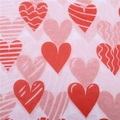 Tissue wrapping paper with various red heart patterns for romantic gift packaging - Crackle Hearts