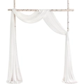 Eleganter weißer Chiffon-Drapierstoff für Hochzeitsbögen mit weichem Faltenwurf - 70*800cm / Weiß