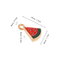Watermelon fruit alloy pendant for DIY jewelry making with gold finish and measurements - Watermelon 2