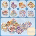 Miniature oriental myth sticker set featuring 24 pieces of PVC decals and cards - Investiture of the Gods (Mythology Scenery Sticker Book)