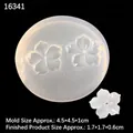 Moule en silicone pour pendentifs en résine de cerisier avec cavités florales détaillées - Motif 3-Miroir 16341 Fleur de Cerisier