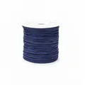 Detailed view of dark blue 0.8mm nylon cord wound on a spool for DIY jewelry weaving - Color 335 Sapphire Blue