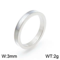 3mm minimalist silver-toned ring featuring a white shell inlay, weighing 2g - Steel Color Single Layer Shell