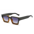 Gafas de sol cuadradas retro montura gruesa lentes degradadas violeta y carey diseño - Negro y Carey / Degradado Té