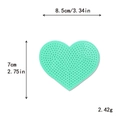 Mint green heart sequin patch for DIY clothing, size 8.5x7cm and 2.42g weight - Blue Green Heart*Large Size #97