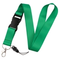 Starry sky themed green polyester neck lanyard with safety buckle and metal lobster claw - Lanyard Only / Green