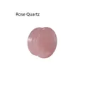 Natural rose quartz double flared stone ear plug with smooth polished finish - Rose Quartz