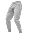 Pantaloni sportivi grigi da uomo con polsini elastici e coulisse nera in vita - Grigio chiaro
