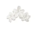 Elegant white plumeria flower hair claw clip with triple blossom design in glossy finish - Three-Flower Row / White (Three Flower Style)