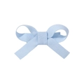 Handmade light blue fabric bow hair clip for girls with a fully wrapped ribbon alligator clip - Light Blue