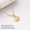 Collana minimalista in acciaio inossidabile con pendente a onda traforata color oro - Onda marina / Oro