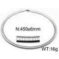 Sleek 6mm wide silver flat snake chain necklace 450mm long with lobster clasp closure - Herringbone Style (KN33834-Z)
