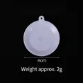 Piatto in miniatura bianco rotondo per casa delle bambole con foro di sospensione - Disco Rotondo con Foro (4cm) / Bianco