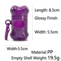 Purple bone shaped waste bag dispenser made of durable translucent PP plastic with hook - Purple