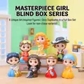Figura coleccionable blind box inspirada en pinturas famosas con acabado de resina chibi - Serie de Chicas de Pinturas Famosas / 1pc Aleatorio