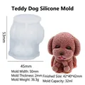 Stampo in silicone per cane teddy 3D con trama a maglia per cubetti di ghiaccio e resina - Stampo in silicone cagnolino