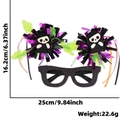 Halloween party glasses with glitter black frame, Grim Reaper dolls and purple tassels - Reaper Style