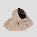 Chapeau de soleil femme à large bord avec nœud et haut en maille respirante kaki - Taille unique / Kaki