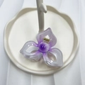 Purple gradient flower hair claw clip with gold spring and acrylic matte finish - Purple (Hollow Triangle Flower)