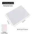 A4 horizontale siliconen mal voor hars notebook cover voor DIY knutselwerk en DIY - A4 Horizontaal Notitieboek Mal / Semi-transparant