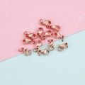 Macro shot of 10mm stainless steel lobster clasps in rose gold finish for jewelry DIY - 10mm / Rose Gold (No Jump Ring)