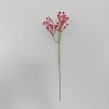 Single stem of realistic red babys breath artificial flower for wedding decorations - Red