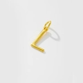Minimalist S925 sterling silver necklace with gold letter L pendant and polished finish - Letter L / 925 Silver