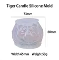 Dettaglio dello stampo in silicone a tigre con dimensioni 60mm altezza e 65mm larghezza - Stampo Tigre + Pigmento Casuale