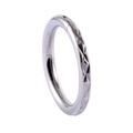 Silver stainless steel hinged ring with diamond pattern engraving for ear or nose piercing - 3# Silver - Rhombic Pattern