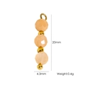DIY charm bead pendant with orange faceted stones and gold spacers for earrings - Orange Triple Beads