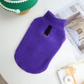 Gilet en polaire violette pour animaux avec col montant et anneau en D en métal - S / Violet
