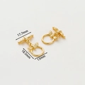Macro shot of 14k gold-plated dragonfly toggle clasp with precise dimension measurements - 18K Dragonfly OT Clasp - 4Pcs/Pack