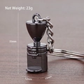 Portachiavi mini macinacaffè in finitura grigio canna di fucile metallizzata - Macchina da Caffè Automatica
