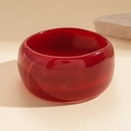 Brazalete ancho retro de acrílico rojo oscuro con textura jaspeada para un estilo vintage - Rosa Rojo (Ancho)