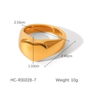 Gedetailleerde afmetingen van de 18K vergulde hartring met binnendiameter meting - Eén maat / Goud Hart Stijl (HC-R30228-7)