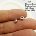 Vue macro de perles d'espacement flocon de neige en argent 6mm pour création de bijoux DIY - Style 10#