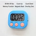 Timer digitale blu con schermo LCD e retro magnetico per lo studio e la gestione del tempo - Confezione Scatola a Colori in Inglese / Blu