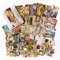 Vintage σετ scrapbooking 200 τεμαχίων με ρετρό αυτοκόλλητα χαρτιού και υλικά PET - Ποικιλόμορφα Σημάδια