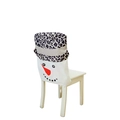 Christmas snowman chair cover with leopard print hat for festive dining room decor - Leopard Print Snowman